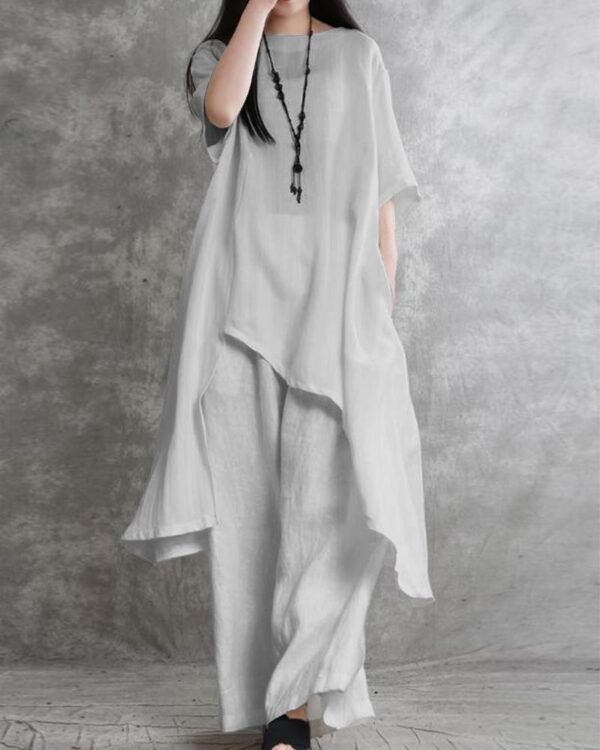 Summer Fashion Loose Irregular Hem Suit