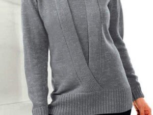 V-neck Casual Warm 2-in-1 Tunic Sweater