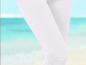 Casual Sports Plus Size Plain Capris Leggings