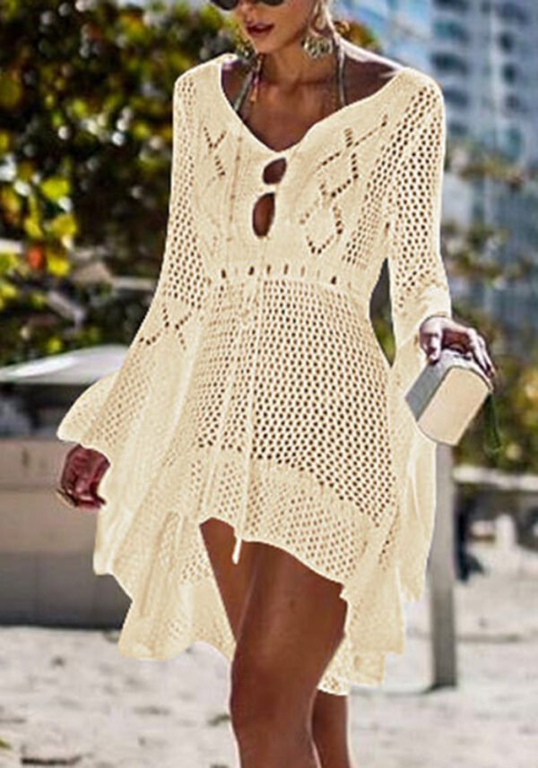 Cutout Tie Beach Maxi Skirt Bikini Sun Cover