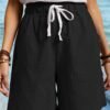 Women's Pure Color Cotton Casual Shorts