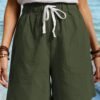 Women's Pure Color Cotton Casual Shorts