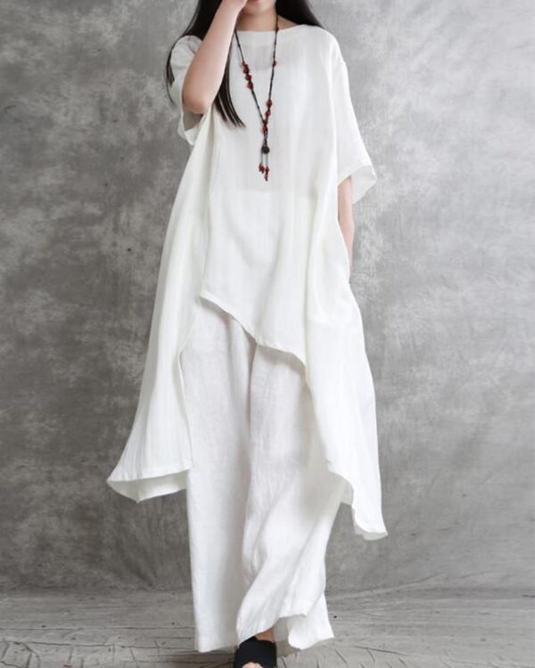 Summer Fashion Loose Irregular Hem Suit