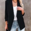 Fashion Casual Solid Color Pocket Blazer Jacket