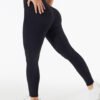Ribbed hip lift high waist belly peach stretch yoga pants