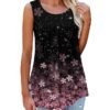 Women's Tank Top Black White Pink Floral Print Sleeveless Casual Holiday Basic Round Neck Regular Floral S