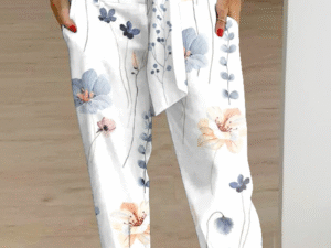 Casual Floral Loose Cargo Pants