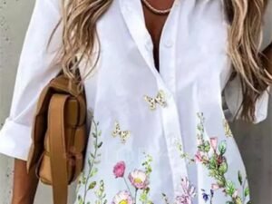 fdcf290e234223ac8418183368ad1ae8.jpg Women Long Sleeve Stand-up Collar Printed Graphic Top