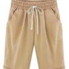 Plus Size Casual Shorts With Pockets for Holiday