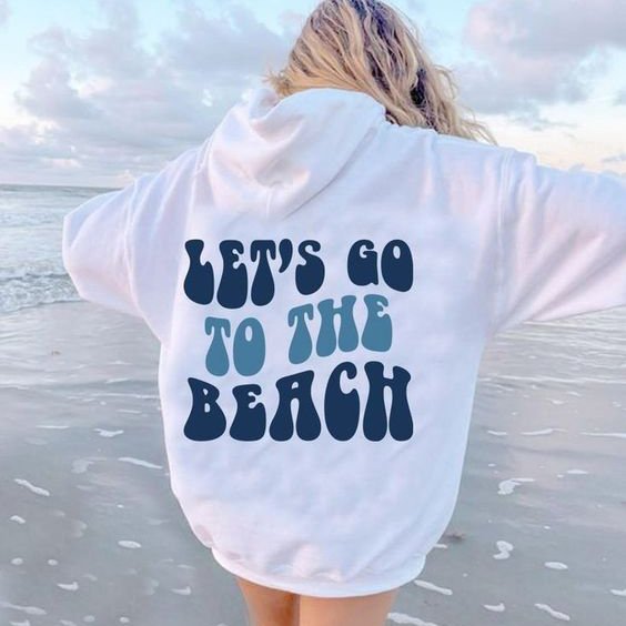 Women's Let's Go To The Beach Casual Hoodie