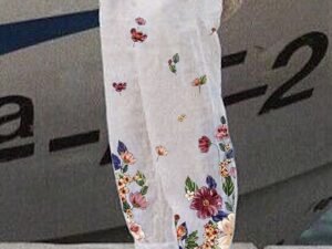 Women's Linen Pants Capri shorts Cotton And Linen White Pink Red Mid Waist Streetwear Casual Comfort Vacation Casual Daily Weekend Pocket Print Micro-elastic Long Comfort Floral S M L XL 2XL