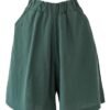 Women's Wide Leg Shorts Burmuda Shorts Linen Black Red Navy Blue Fashion Casual Daily Side Pockets Wide Leg Knee Length Comfort Solid Color M L XL 2XL 3XL