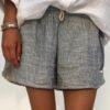Stripes Women Casual Summer Shorts Shorts