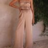 Fashion set of camisole & wide-leg pants