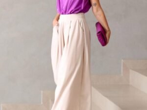 Sleeveless Top Solid Color Pants Set