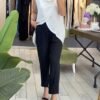 Black And White Contrast Irregular Casual Suit