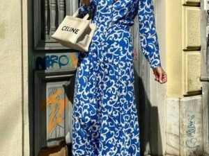 Trendy long sleeve printed jumpsuit