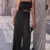 Fashion set of camisole & wide-leg pants