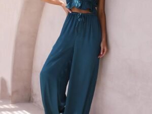 Fashion set of camisole & wide-leg pants