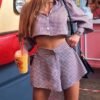 Chic-Casual Plaid Two-Piece Suit