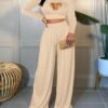 Fashion hollow two-piece suit