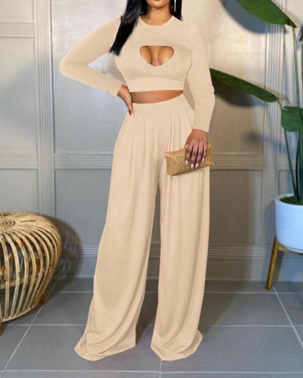 Fashion hollow two-piece suit