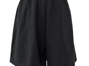 Women's Wide Leg Shorts Burmuda Shorts Linen Black Red Navy Blue Fashion Casual Daily Side Pockets Wide Leg Knee Length Comfort Solid Color M L XL 2XL 3XL