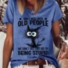 Women's T shirt Tee White Pink Blue Cat Letter Print Short Sleeve Daily Weekend Basic Round Neck Regular Cat Painting S