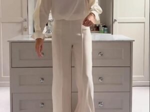 Long-sleeve shirt & trousers two-piece set