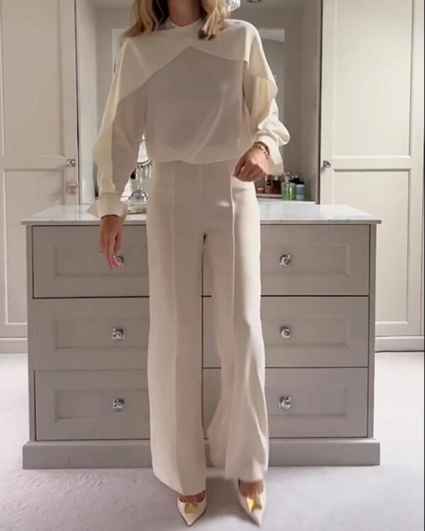 Long-sleeve shirt & trousers two-piece set