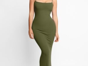Built-In Shapewear Slip Maxi Lounge Dress
