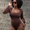 Contour Long Sleeve Square Neck Bodysuit
