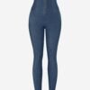Mid-Rise Tummy Control Denim Leggings