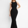 No Shaper Crew Neck Sleeveless Maxi Lounge Dress