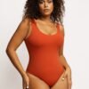 Scoop Neck Thong Bodysuit