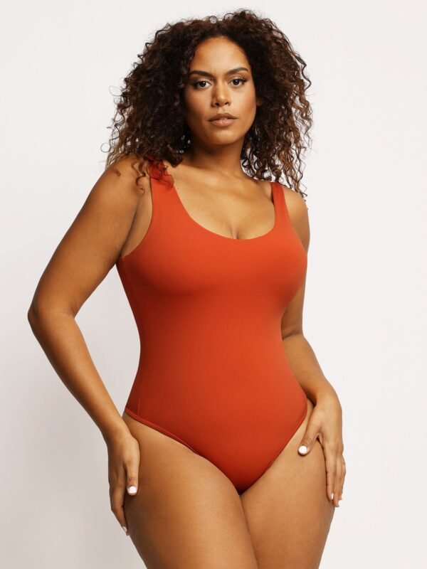Scoop Neck Thong Bodysuit