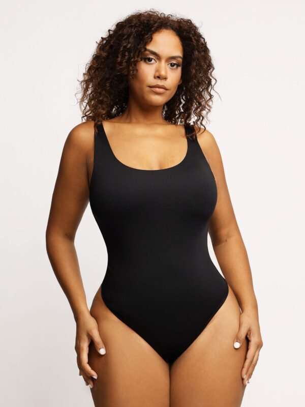 Scoop Neck Thong Bodysuit