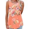 Women's Tank Top Black White Pink Floral Print Sleeveless Casual Holiday Basic Round Neck Regular Floral S