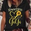 Women's T shirt Tee Black Pink Blue Leopard Heart Print Short Sleeve Holiday Weekend Basic Round Neck Regular Floral Painting S