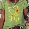 Women's T shirt Tee Black Pink Blue Leopard Heart Print Short Sleeve Holiday Weekend Basic Round Neck Regular Floral Painting S