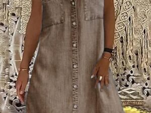 Women's Shift Dress Midi Dress Gray Sleeveless Floral Fake two piece Summer Spring Crew Neck Modern 2023 5XL
