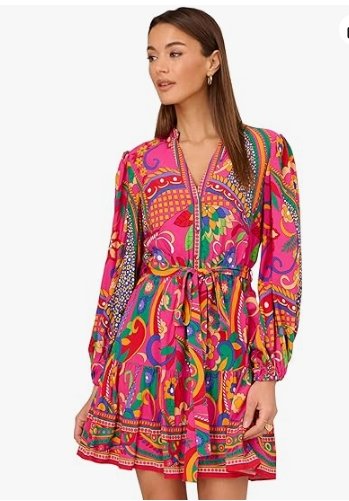 Papell Women's Printed Short Dress